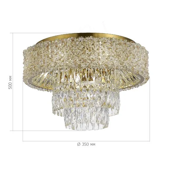ST LUCE SL1637.302.10 Светильник потолочный ST-Luce Латунь/Прозрачный, Янтарный E14 10*60W, изображение 3