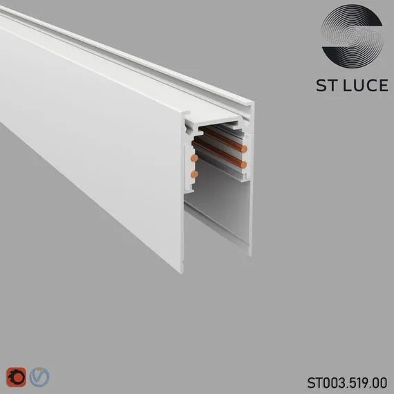 ST LUCE ST003.519.00 Шинопровод магнитный накладной ST-Luce Белый Длина 1 000мм, изображение 3
