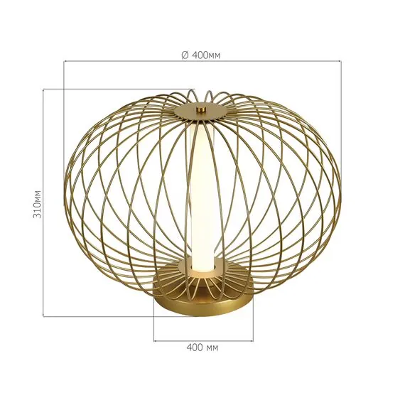 ST LUCE SL6124.204.01 Прикроватная лампа ST-Luce Золотистый/Золотистый LED 1*10W 3000K, изображение 3