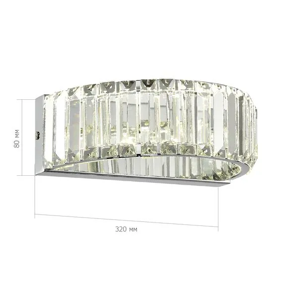 ST LUCE SL1622.101.01 Светильник настенный ST-Luce Хром/Прозрачный LED 1*13W 4000K, изображение 2