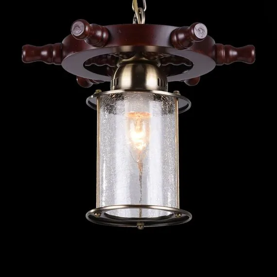 ST LUCE SL150.303.01 Светильник подвесной ST-Luce Бронза, Коричневый/Прозрачный с эфектом трещин E27 1*40W, изображение 2