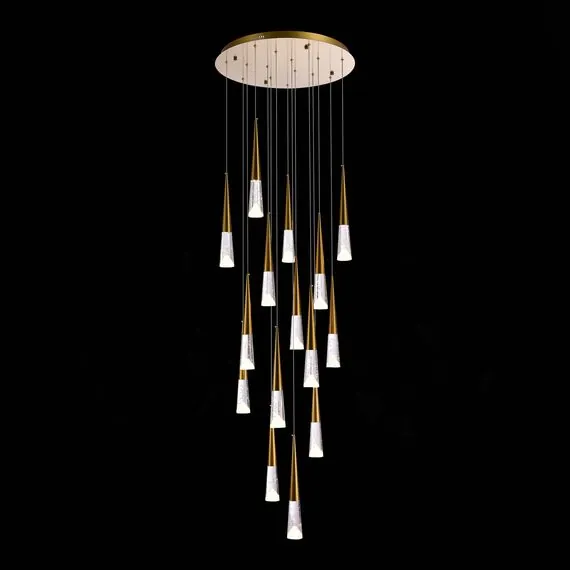 ST LUCE SL6111.203.15 Люстра подвесная ST-Luce Золотистый/Прозрачный LED 15*3W 3000K, изображение 5