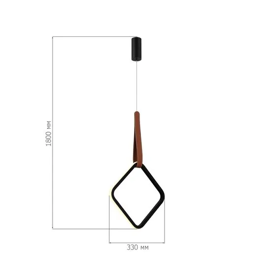ST LUCE SL6131.423.12 Светильник подвесной ST-Luce Черный/Черный, Терракотовый LED 1*12W 4000K, изображение 3