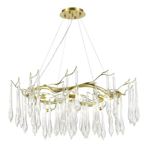 ST LUCE SL1660.203.10 Светильник подвесной ST-Luce Шампань/Шампань, Прозрачный G9 10*5W 4000K, изображение 3