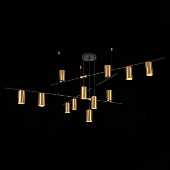 ST LUCE SL1206.402.12 Светильник потолочный ST-Luce Черный/Латунь GU10 12*7W, изображение 3
