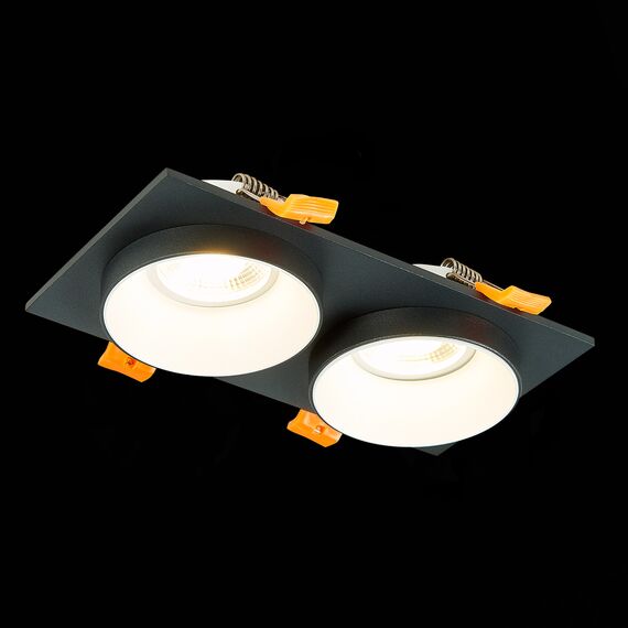 ST LUCE ST206.428.02 Светильник встраиваемый. Черный GU10 2*50W  IP20 L175xW92xH38 220V Без ламп, изображение 3