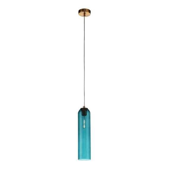 ST LUCE SL1145.383.01 Светильник подвесной ST-Luce Латунь/Голубой E27 1*60W, изображение 2