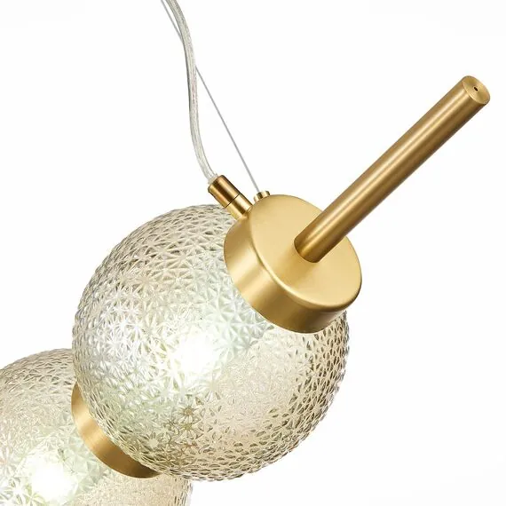 ST LUCE SL1155.313.03 Светильник подвесной ST-Luce Латунь/Коньячный E14 3*40W, изображение 6