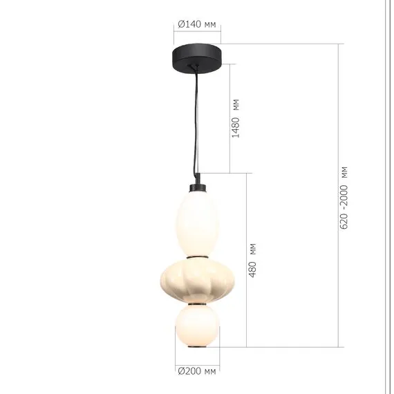 ST LUCE SL6134.413.01 Светильник подвесной ST-Luce черный/желтый, опаловый LED 1*18W 3000K, изображение 4