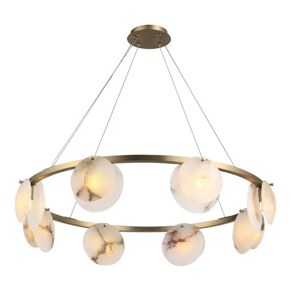 ST LUCE SL1520.303.08 Светильник подвесной ST-Luce Латунь/Алебастр G9 8*5W 4000K