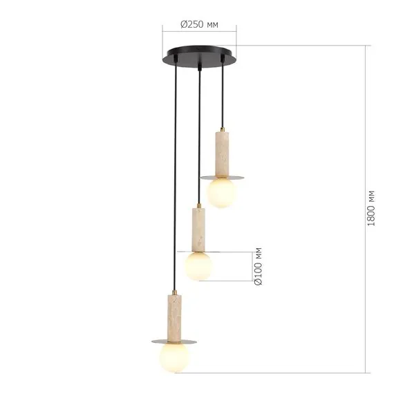ST LUCE SL1194.303.03 Светильник подвесной ST-Luce латунь/белый G9 3*5W 4000K, изображение 5