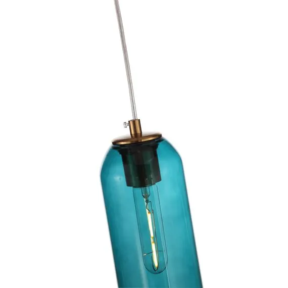 ST LUCE SL1145.383.01 Светильник подвесной ST-Luce Латунь/Голубой E27 1*60W, изображение 3