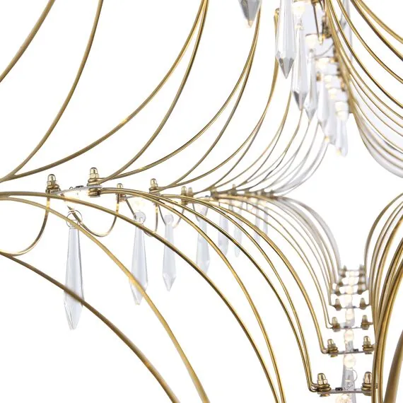 ST LUCE SL6603.203.23 Светильник подвесной ST-Luce Золотистый/Прозрачный LED 1*23W 4000K, изображение 6