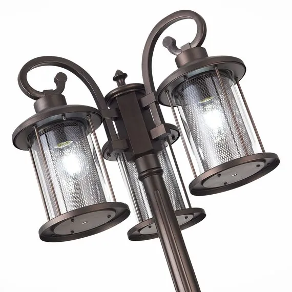ST LUCE SL080.425.03 Светильник уличный наземный ST-Luce Темный кофе/Прозрачный, Темный кофе E27 3*100W, изображение 7