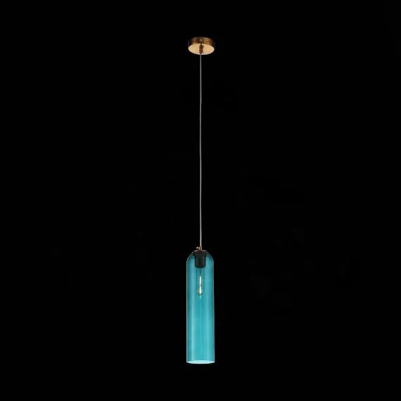 ST LUCE SL1145.383.01 Светильник подвесной ST-Luce Латунь/Голубой E27 1*60W, изображение 4