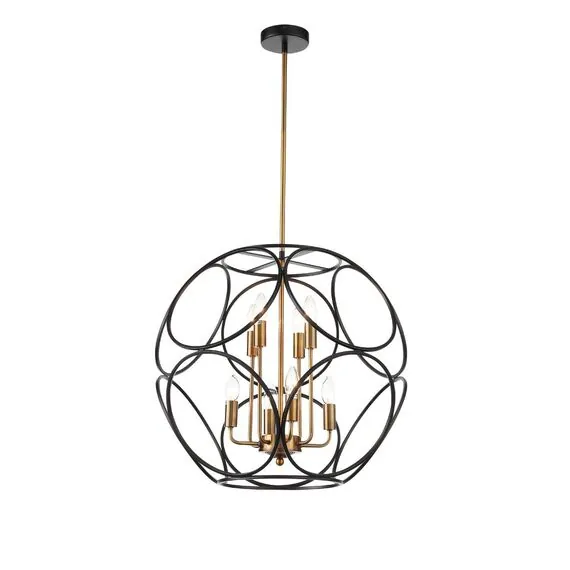 ST LUCE SL1012.423.08 Светильник подвесной ST-Luce Золотистый/Черный E14 8*40W, изображение 2