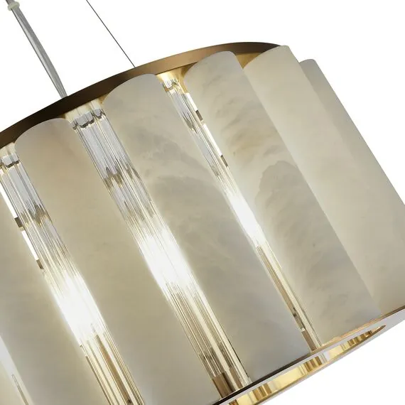 ST LUCE SL1516.303.06 Светильник подвесной ST-Luce Бронза, Прозрачный/Белый алебастр E14 6*40W, изображение 3