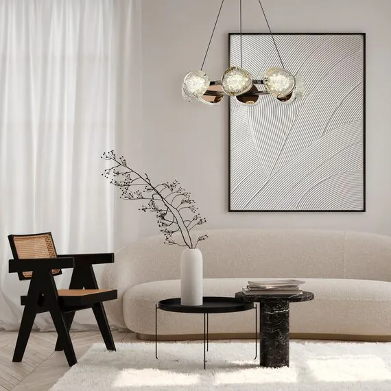ST LUCE SL6018.203.64 Светильник подвесной ST-Luce Черный/Золотистый LED 1*64W 4000K, изображение 6