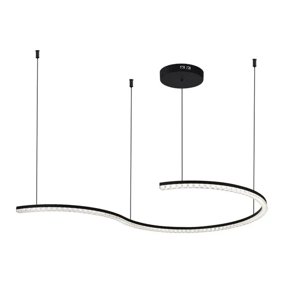 ST LUCE SL1018.403.01 Светильник подвесной ST-Luce черный/прозрачный LED 1*65W 4000K, изображение 2