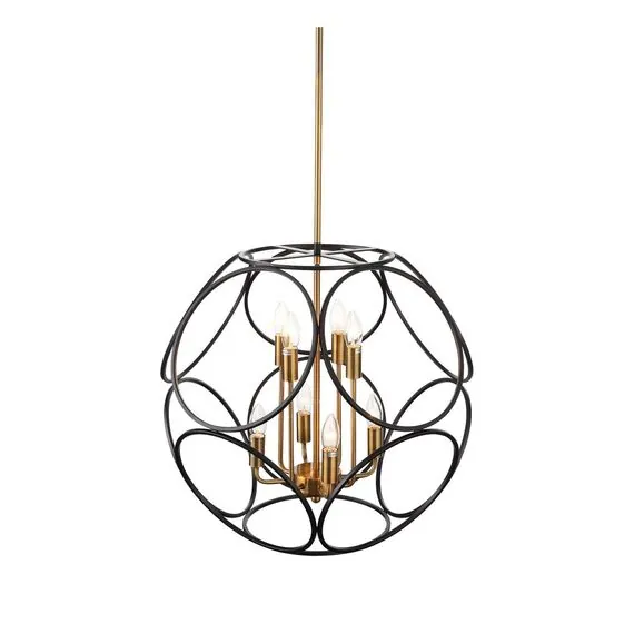 ST LUCE SL1012.423.08 Светильник подвесной ST-Luce Золотистый/Черный E14 8*40W, изображение 7