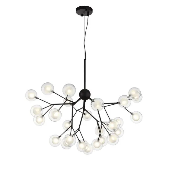 ST LUCE SL376.403.27 Светильник подвесной ST-Luce Черный/Прозрачный, Белый G4 LED 27*2W, изображение 2