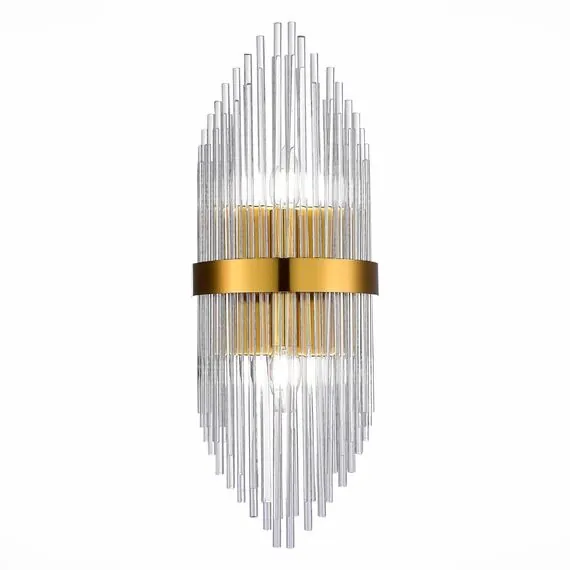 ST LUCE SL1178.201.02 Бра ST-Luce Золотистый/Золотистый, Прозрачный E14 2*40W, изображение 2