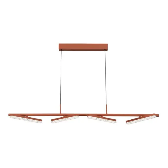 ST LUCE SL1018.603.04 Светильник подвесной ST-Luce терракотовый/прозрачный LED 4*32W 4000K, изображение 8