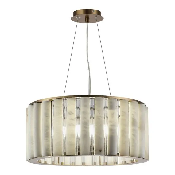 ST LUCE SL1516.303.08 Светильник подвесной ST-Luce Бронза, Прозрачный/Белый алебастр E14 8*40W, изображение 2