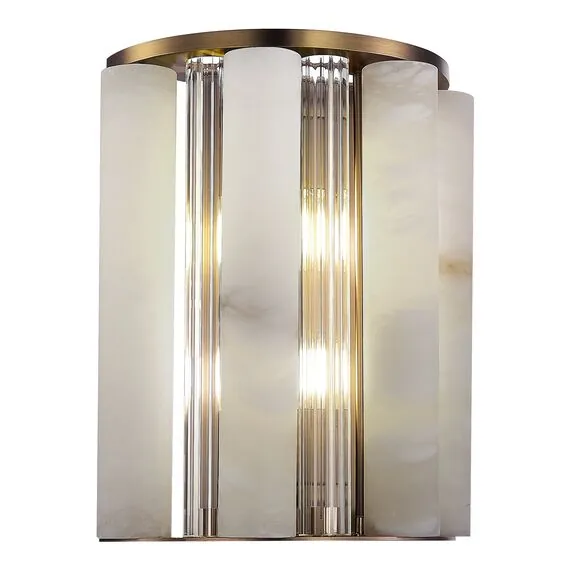ST LUCE SL1516.301.02 Светильник настенный ST-Luce Бронза, Прозрачный/Белый алебастр G9 2*5W, изображение 3