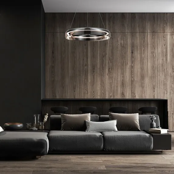 ST LUCE SL6019.333.01 Светильник подвесной ST-Luce Черный/Дымчатый, Белый LED 1*36W 3000K, изображение 5
