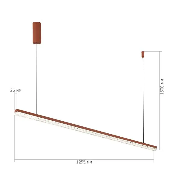 ST LUCE SL1018.613.01 Светильник подвесной ST-Luce терракотовый/прозрачный LED 1*32W 4000K, изображение 6