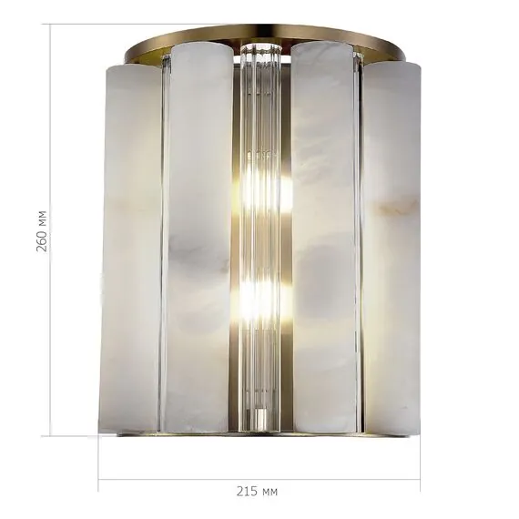 ST LUCE SL1516.301.02 Светильник настенный ST-Luce Бронза, Прозрачный/Белый алебастр G9 2*5W, изображение 4
