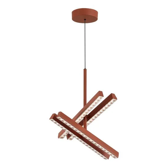ST LUCE SL1018.613.04 Светильник подвесной ST-Luce терракотовый/прозрачный LED 4*43W 4000K, изображение 4