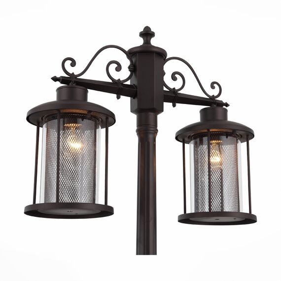 ST LUCE SL080.425.02 Светильник уличный наземный ST-Luce Темный кофе/Прозрачный, Темный кофе E27 2*100W, изображение 3