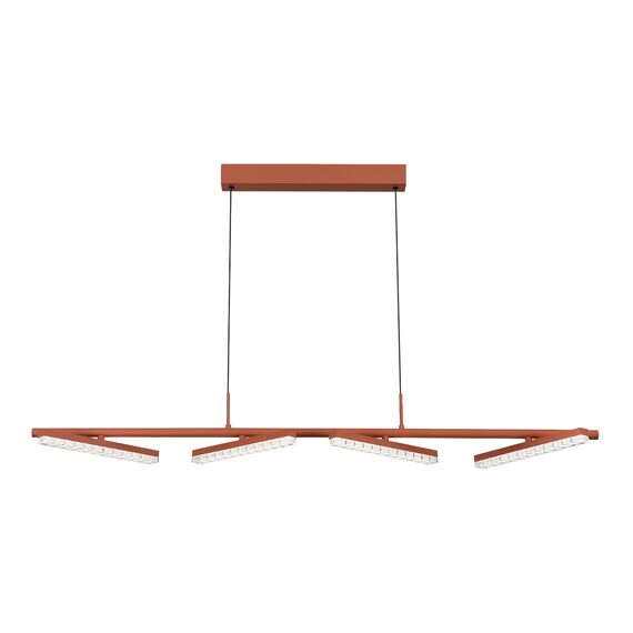 ST LUCE SL1018.603.04 Светильник подвесной ST-Luce терракотовый/прозрачный LED 4*32W 4000K, изображение 8