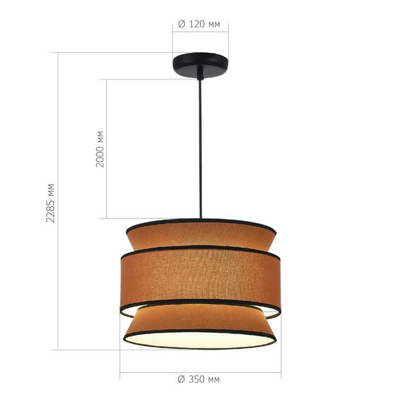 ST LUCE SL1354.403.01 Светильник подвесной ST-Luce Черный/Кирпичный, Черный E27 1*40W, изображение 4