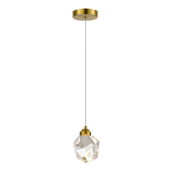 ST LUCE SL6114.203.01.1 Подвес ST-Luce Золотистый/Прозрачный LED 1*3W 3000K
