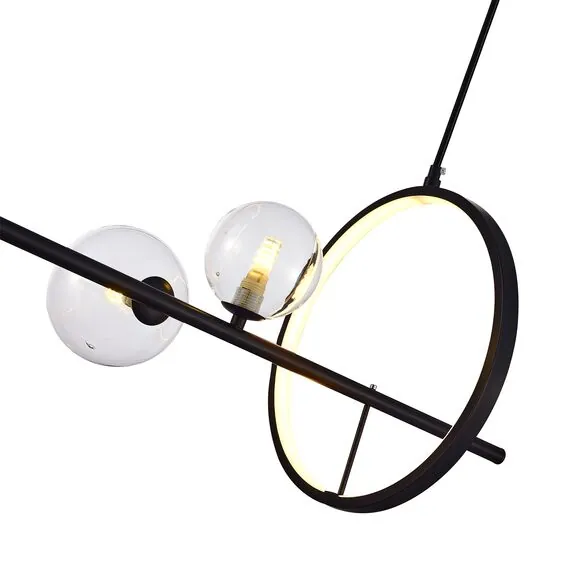 ST LUCE SL1165.423.15 Светильник подвесной ST-Luce Черный/Прозрачный G4 10+1*5W 4000K, изображение 3