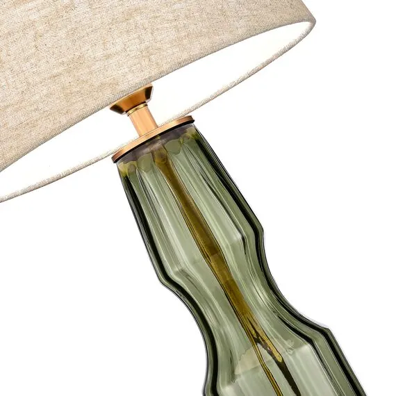 ST LUCE SL1005.904.01 Прикроватная лампа ST-Luce Оливковый, Латунь/Серый E27 1*40W, изображение 3