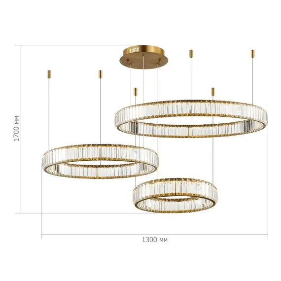ST LUCE SL1622.313.03 Люстра подвесная ST-Luce Латунь/Прозрачный LED 1*122W 4000K, изображение 3