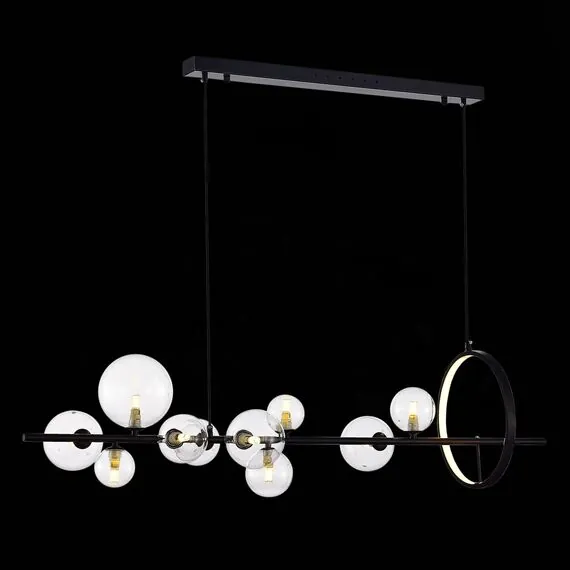 ST LUCE SL1165.423.15 Светильник подвесной ST-Luce Черный/Прозрачный G4 10+1*5W 4000K, изображение 4