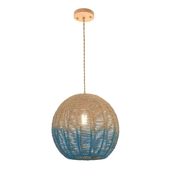 ST LUCE SL1514.623.01 Светильник подвесной ST-Luce Древесный/Бежевый,Синий E27 1*40W, изображение 5