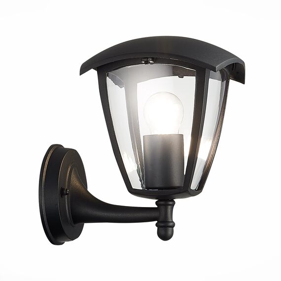 ST LUCE SL081.401.01 Светильник уличный настенный ST-Luce Черный/Черный, Прозрачный E27 1*40W, изображение 3