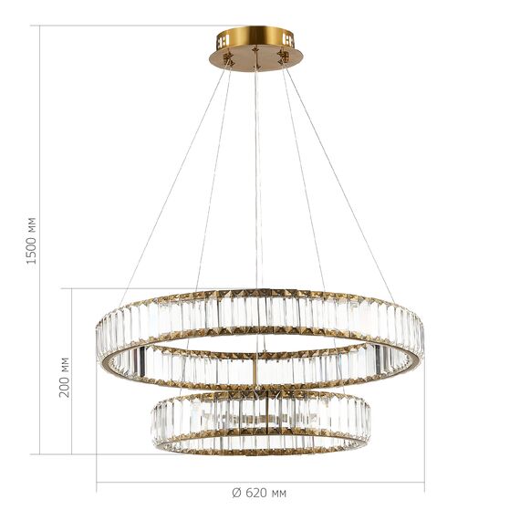 ST LUCE SL1622.303.02 Люстра подвесная ST-Luce Латунь/Прозрачный LED 1*70W 4000K, изображение 7