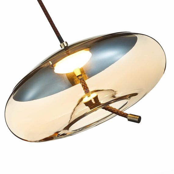 ST LUCE SL6108.303.01 Люстра подвесная ST-Luce Бронза/Янтарный LED 1*10W 3000K, изображение 3