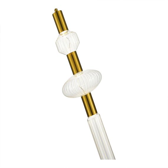 ST LUCE SL6117.203.03 Светильник подвесной ST-Luce Латунь/Золотой, Прозрачный LED 3*3W 3000K, изображение 3