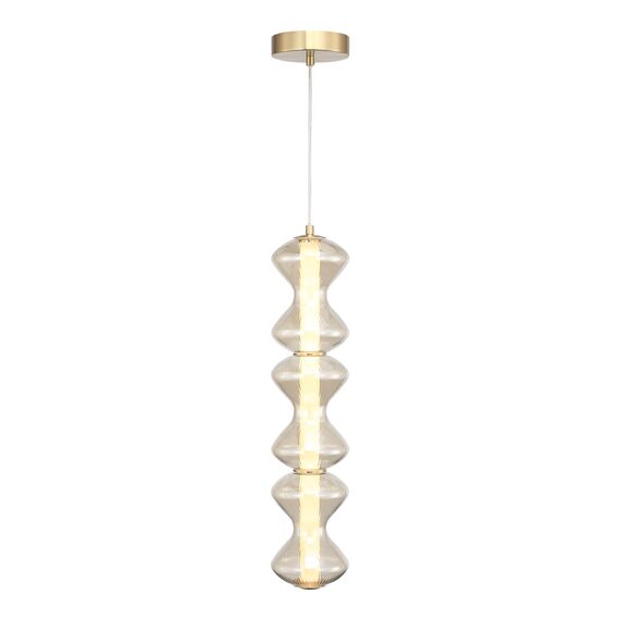 ST LUCE SL6136.213.01 Светильник подвесной ST-Luce золото/коньячный LED 1*18W 3000K