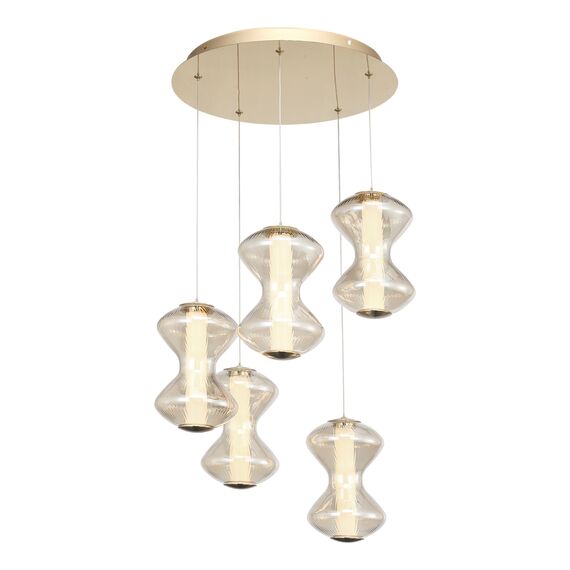 ST LUCE SL6136.233.01 Светильник подвесной ST-Luce золото/коньячный LED 1*28W 3000K
