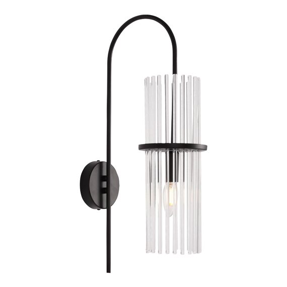 ST LUCE SL6145.401.01 Светильник настенный ST-Luce черный/прозрачный E14 1*40W