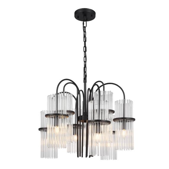 ST LUCE SL6145.403.09 Светильник подвесной ST-Luce черный/прозрачный E14 9*40W
